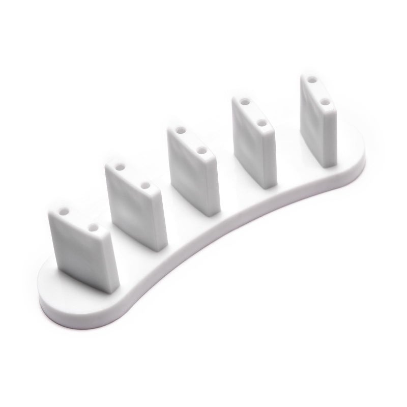 Rolabling 3pcs False Nail Art Tips Practice Display Stand Tool with 10 pcs False Nail Tips for Gel Nail Polish DIY Nail Training Tools (White) - Image 4